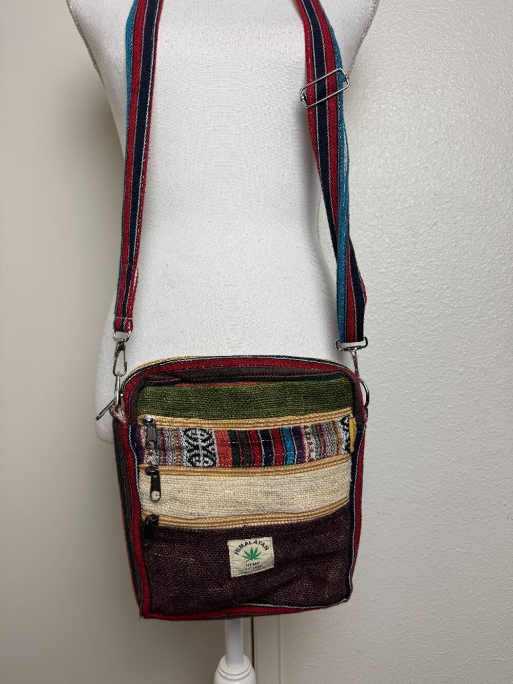 Hippie Festival HEMP Himalayan Crossbody Bag Organizer Unisex
